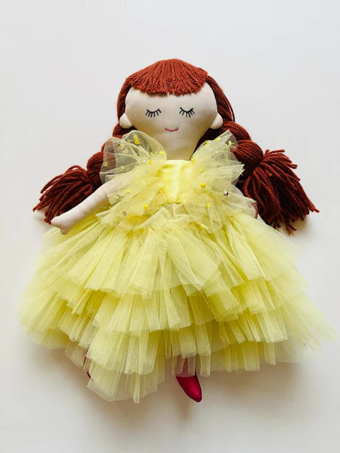 Yellow Regalia Dress & doll Set