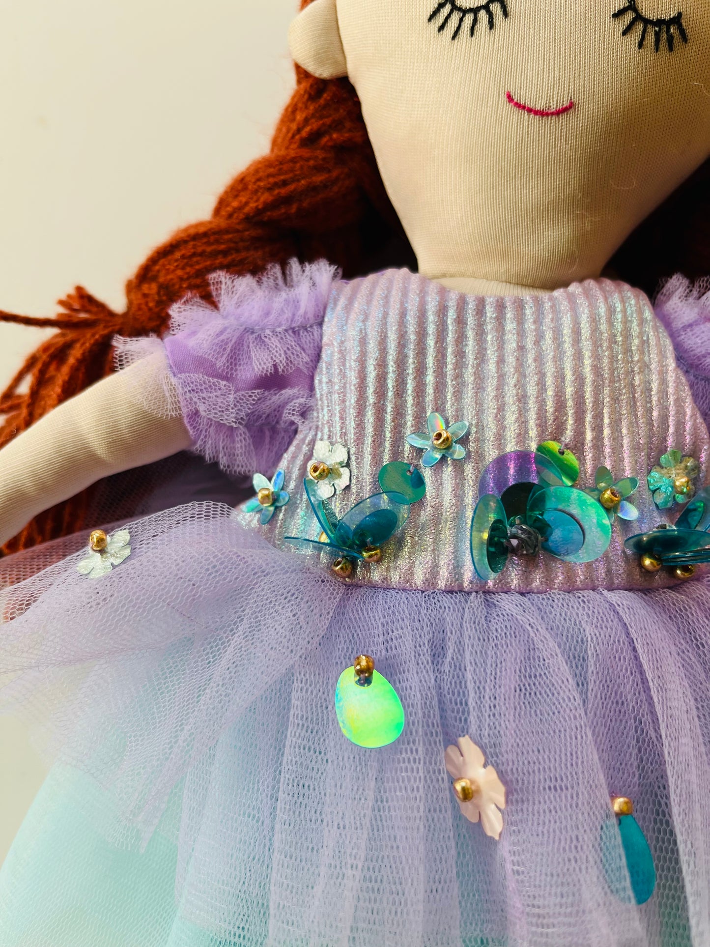 Mermaid Glitter Dress & doll Set