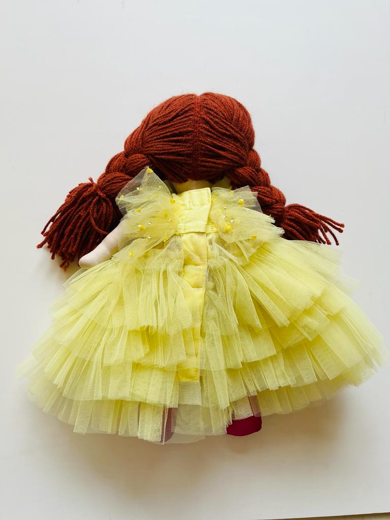 Yellow Regalia Dress & doll Set