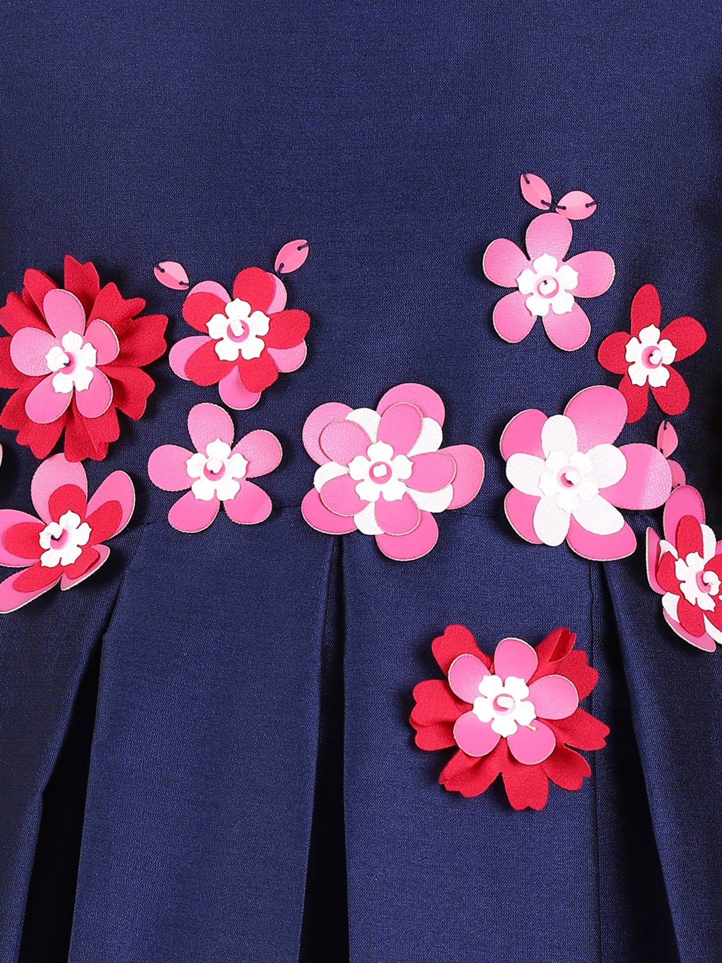 Navy Ruby 3D Flower Dress