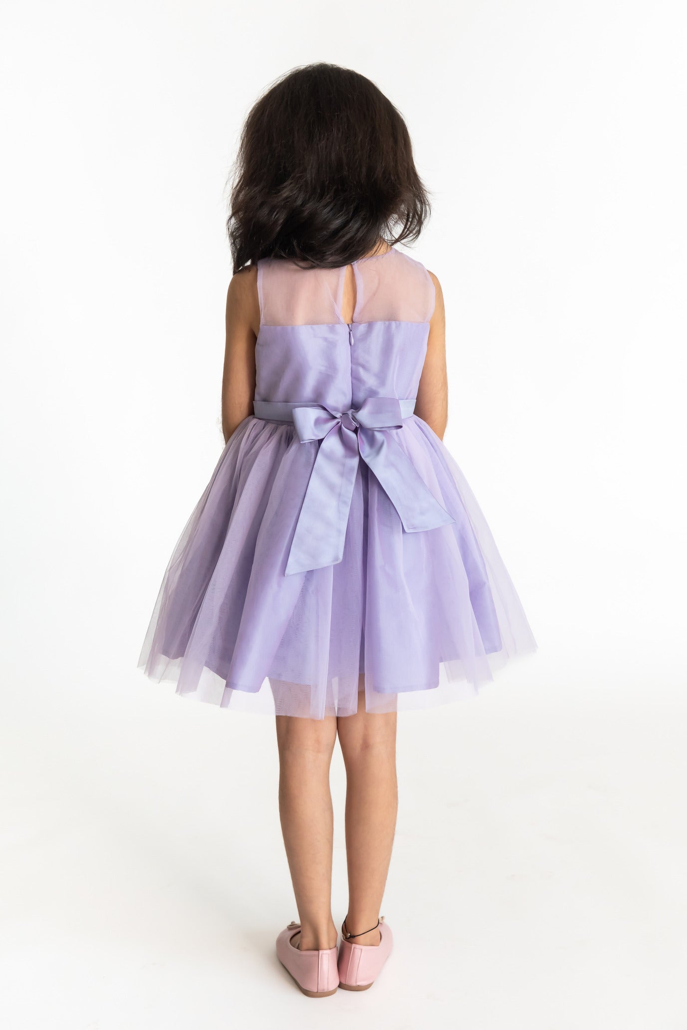 Lavender 3d flower dress