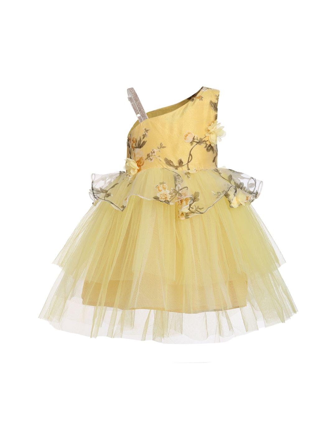 Yellow Off Shoulder Gardenia Dress