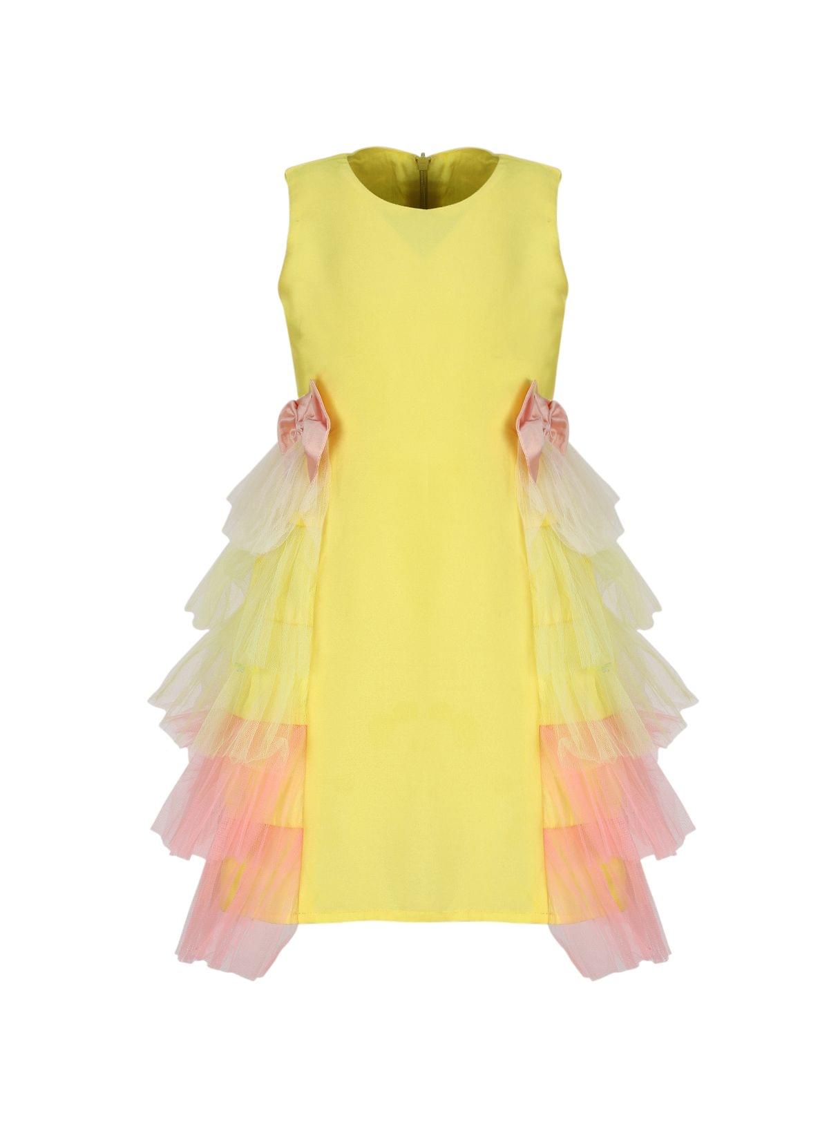 Yellow Shaded Deep Bloom Dress